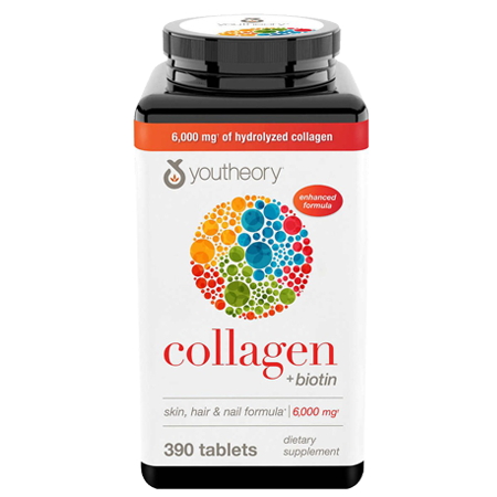 Youtheory Collagen Plus Biotin 390 tablets ช่วยบำรุงผิวพรรณให้ดูชุ่มชื้น สร้างความแข็งแรงให้แก่เส้นผมและเล็บ